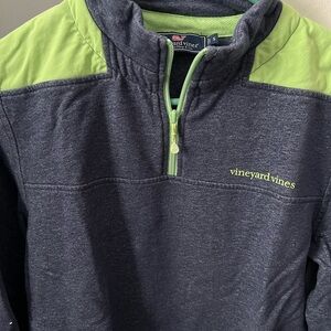 Vineyard Vines Navy Blue and Green Pullover